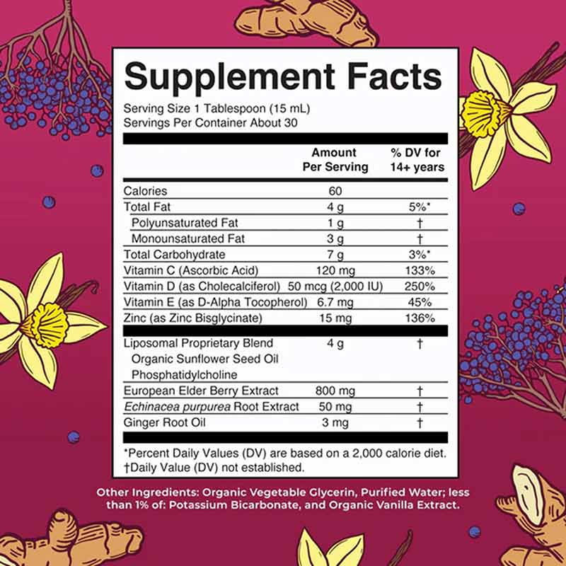 7-in-1 Immunity Support Liposomal, 15.2 Oz, by MaryRuth's Organics, image #2