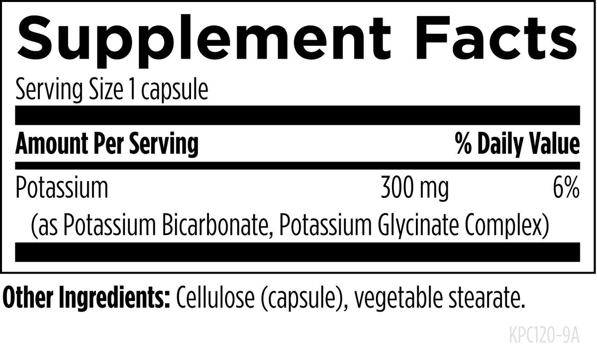 K+2 Potassium, 120 Veg Capsules, by Designs For Health
