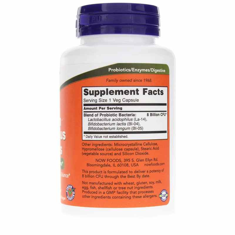 8 Billion Acidophilus & Bifidus, 120 Veg Capsules, by NOW Foods, image #2