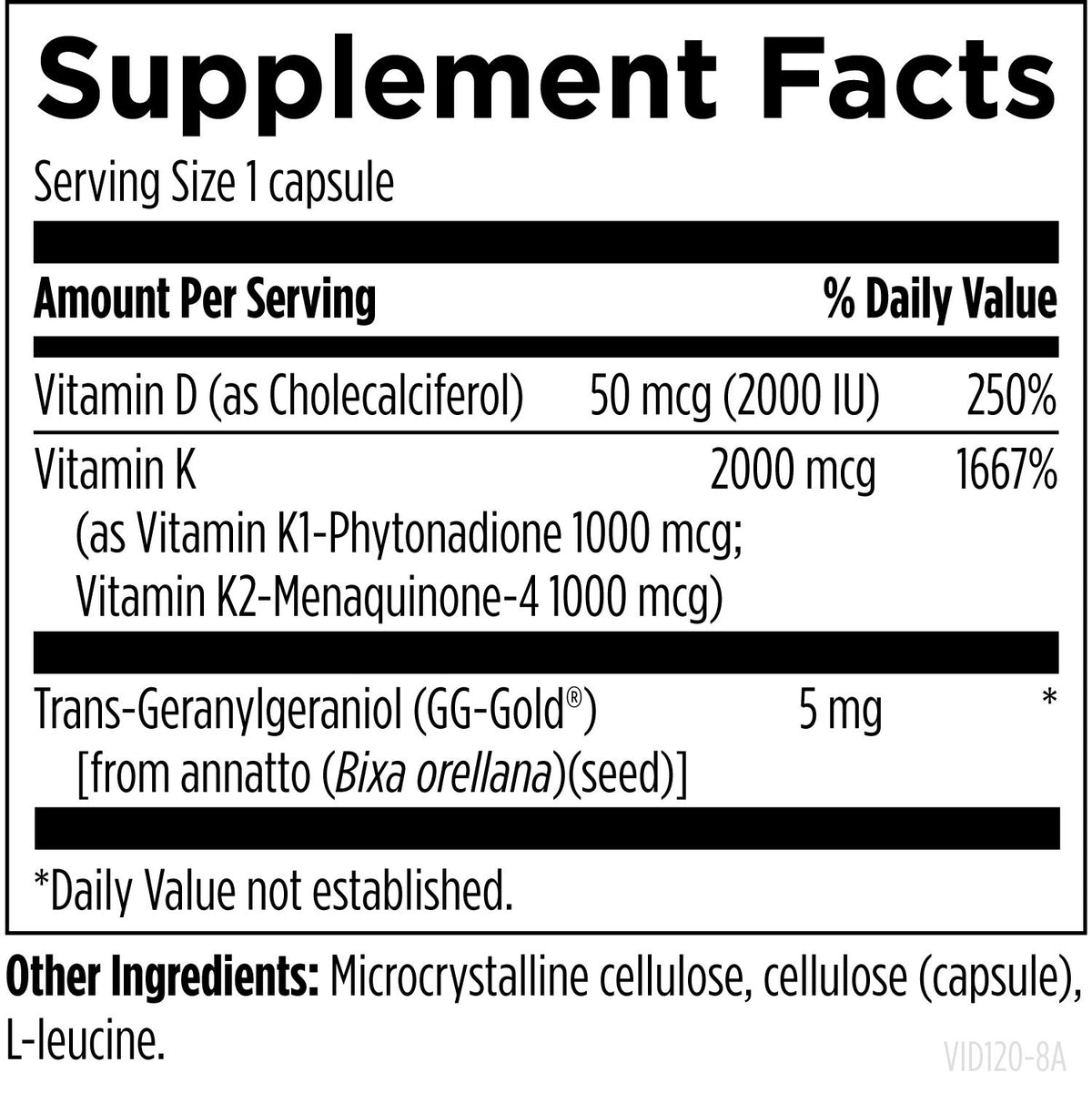 Vitamin D Synergy with Vitamin K1, by Designs For Health