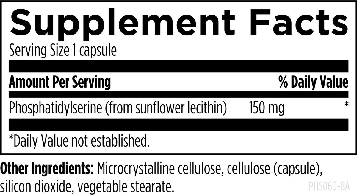 PS 150 Phosphatidylserine, 60 Veg Capsules, by Designs For Health