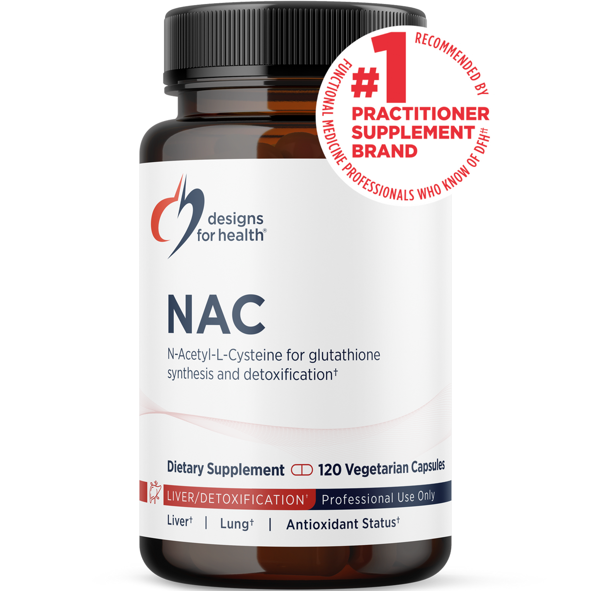 N-Acetyl-L-Cysteine, 120 Veg Capsules, by Designs For Health