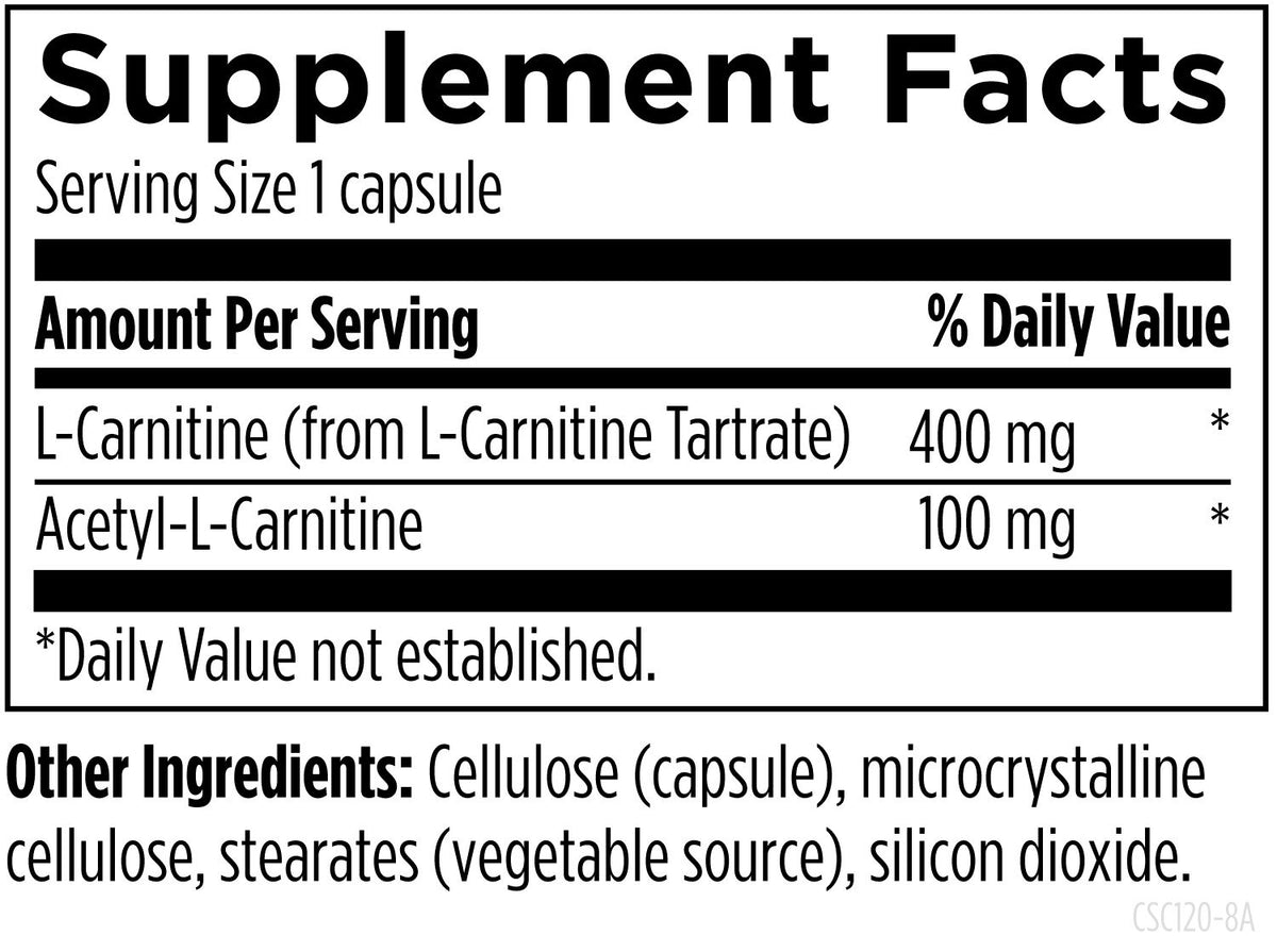 Carnitine Synergy, 120 Veg Capsules, by Designs For Health