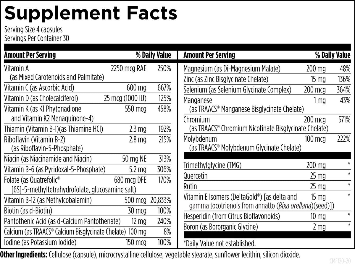 DFH Complete Multi Copper/Iron Free, 120 Veg Capsules, by Designs For Health