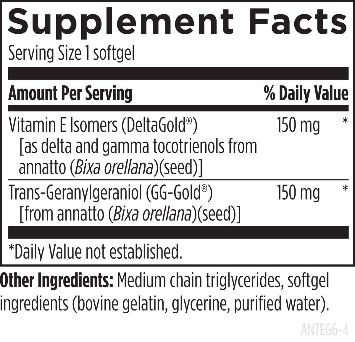 Annatto-E GG, 60 Softgels, by Designs For Health