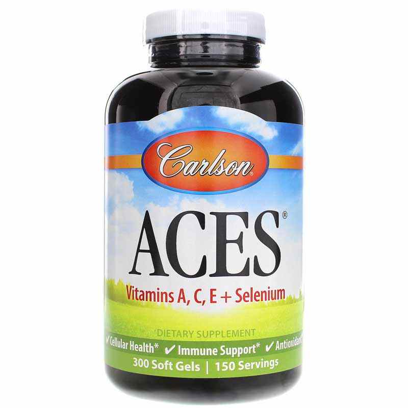 ACES Vitamins A, C, E + Selenium, 300 Softgels, by Carlson Labs