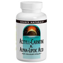 Acetyl L-Carnitine & Alpha-Lipoic Acid 650 Mg, 60 Tablets, by Source Naturals