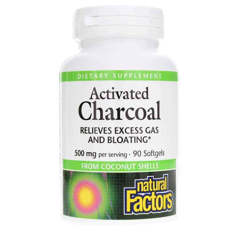 Activated Charcoal 500 Mg, by Natural Factors