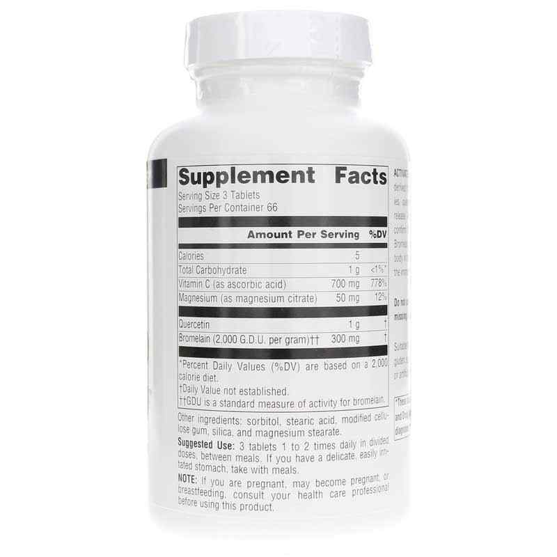 Activated Quercetin Bioflavonoid Complex Tablets, 200 Tablets, by Source Naturals, image #2