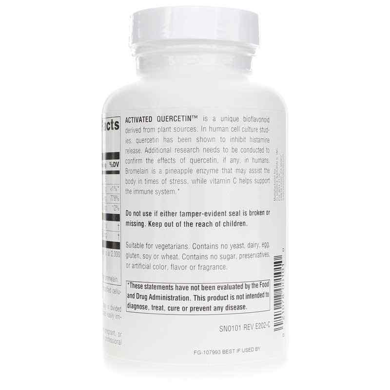 Activated Quercetin Bioflavonoid Complex Tablets, 200 Tablets, by Source Naturals, image #3