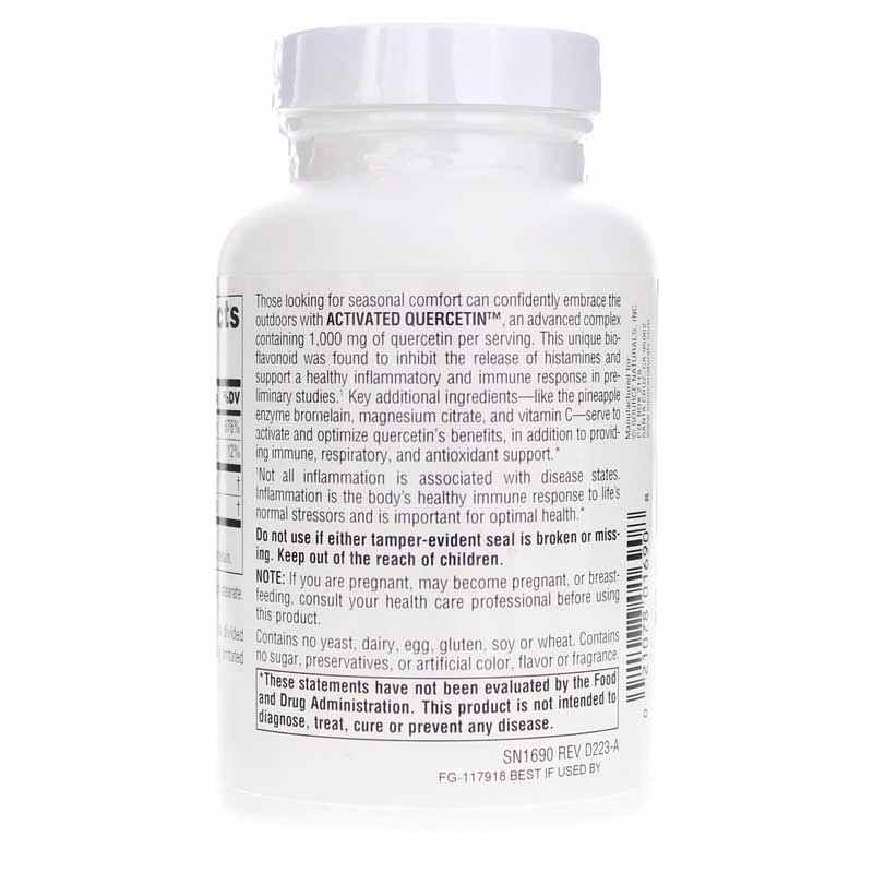 Activated Quercetin Bioflavonoid Complex Capsules, 100 Capsules, by Source Naturals, image #3