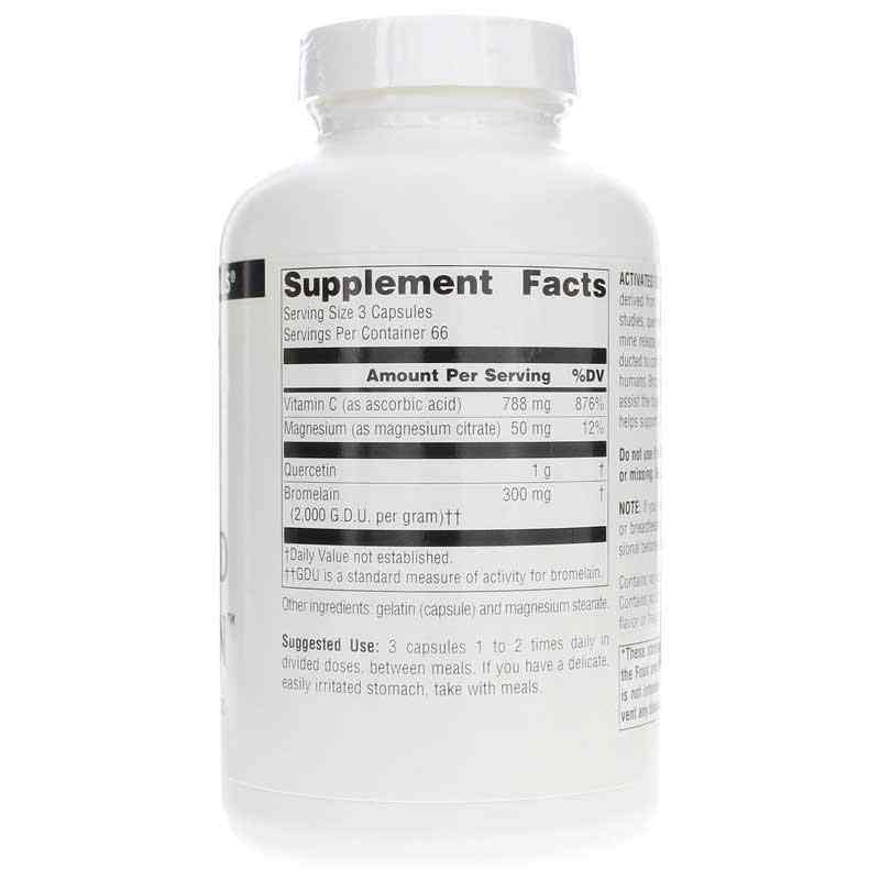 Activated Quercetin Bioflavonoid Complex Capsules, 200 Capsules, by Source Naturals, image #2