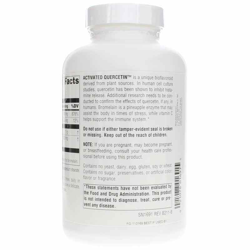 Activated Quercetin Bioflavonoid Complex Capsules, 200 Capsules, by Source Naturals, image #3