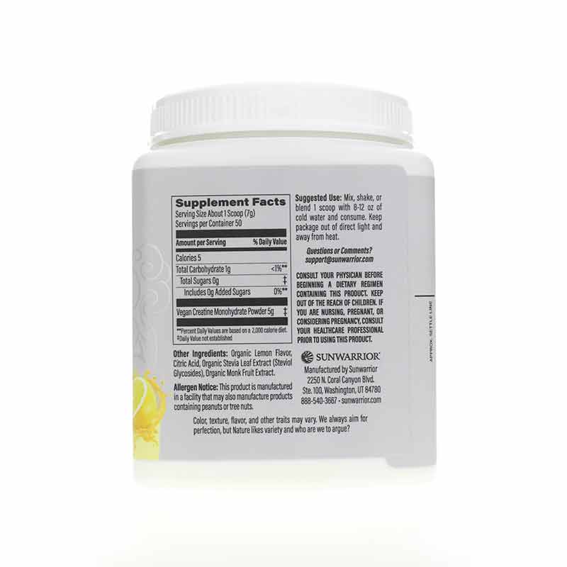Active Creatine Monohydrate, Lemonade, 12.34 Oz, by Sunwarrior, image #2