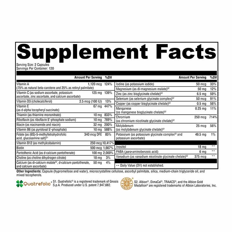 ActivNutrients without Iron, 240 Veg Capsules, by Xymogen, image #2