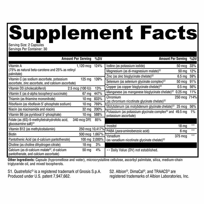 ActivNutrients without Iron, 60 Veg Capsules, by Xymogen, image #2