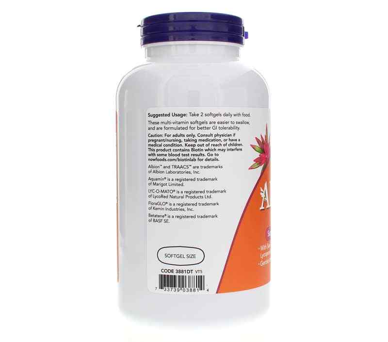 ADAM Softgels Superior Men's Multi, 180 Softgels, by NOW Foods, image #3