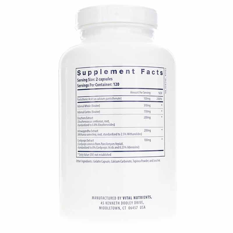Adrenal Support, 240 Capsules, by Vital Nutrients, image #2