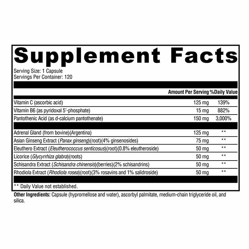 Adrenaliv, 120 Veg Capsules, by Xymogen, image #2