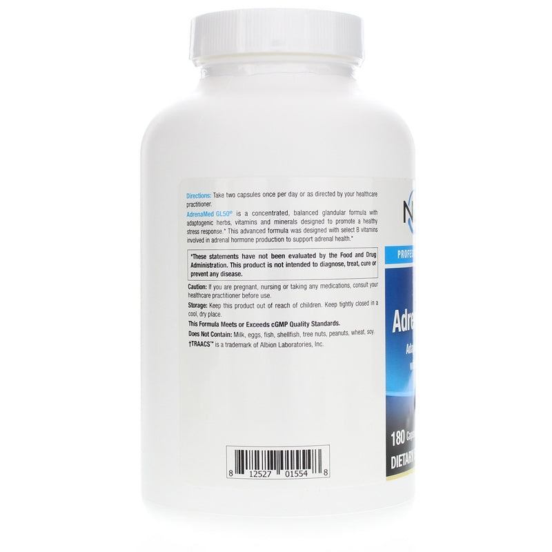 AdrenaMed GL50, 180 Capsules, by NuMedica, image #3