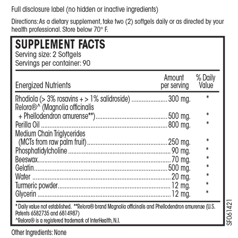 Adreno Distress Guard, 180 Softgels, by PERQUE, image #2