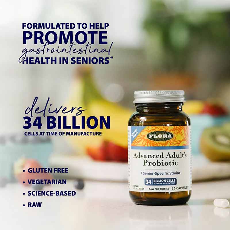 Advanced Adult's Probiotic 34 Billion Cells, 30 Capsules, by Flora, image #6