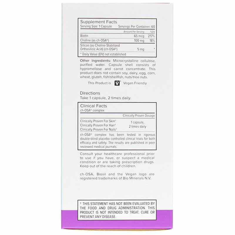Advanced Hair + Nail Care, 60 Capsules, by BioSil, image #2