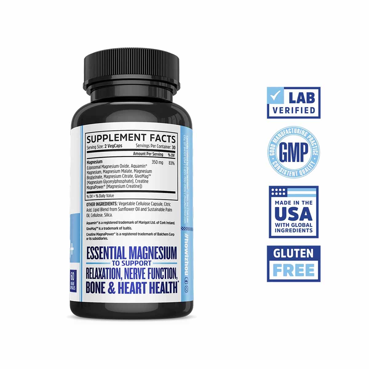 Advanced Magnesium+, by Zhou Nutrition