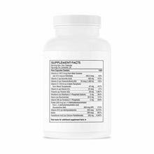 White bottle of Thorne Research Advanced Nutrients supplement containing 120 capsules with visible supplement facts label.