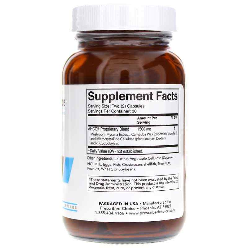AHCC 1500 Mg, Prescribed Choice – Professional Supplement Center