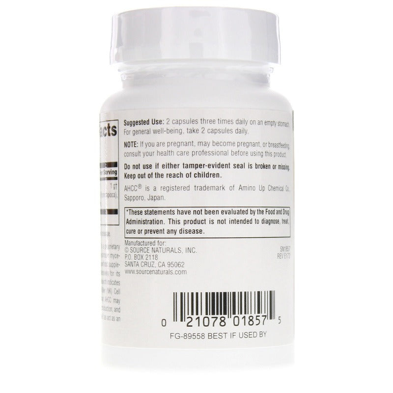 AHCC 500 Mg Capsules, 30 Capsules, by Source Naturals, image #3