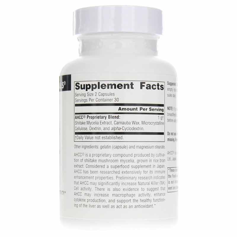 AHCC 500 Mg Capsules, 60 Capsules, by Source Naturals, image #2