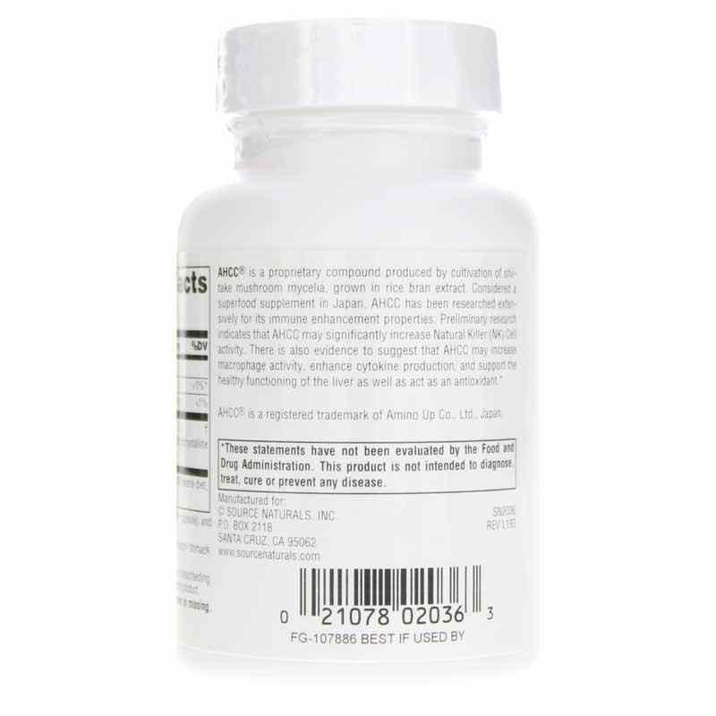 AHCC 500 Mg Veg Caps, 60 Veg Capsules, by Source Naturals, image #3
