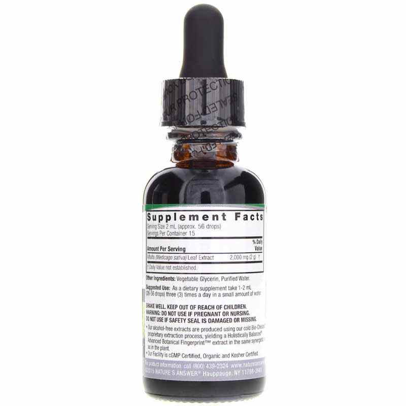 Alfalfa Alcohol-Free, by Natures Answer, image #2