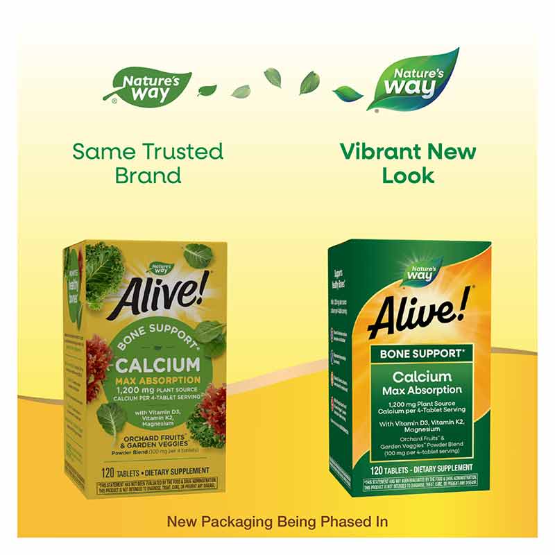 Alive Calcium Bone Formula, 120 Tablets, by Natures Way, image #2