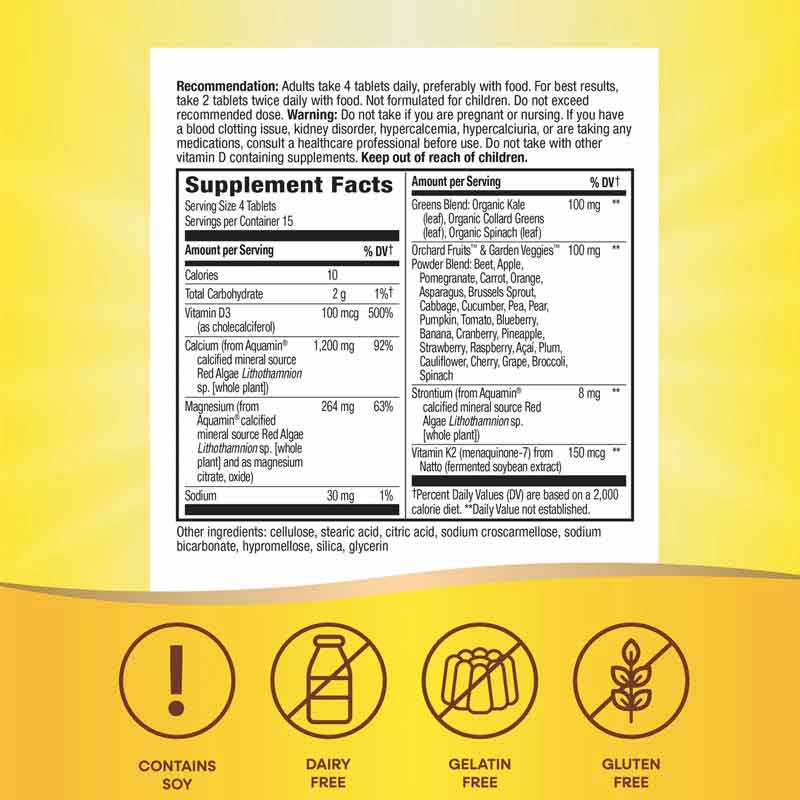 Alive Calcium Bone Formula, 60 Tablets, by Natures Way, image #2