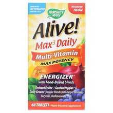Alive Max3 Daily Multi-Vitamin No Iron Added, 60 Tablets, by Natures Way