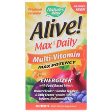 Alive Max3 Daily Multi-Vitamin No Iron Added, 90 Tablets, by Natures Way