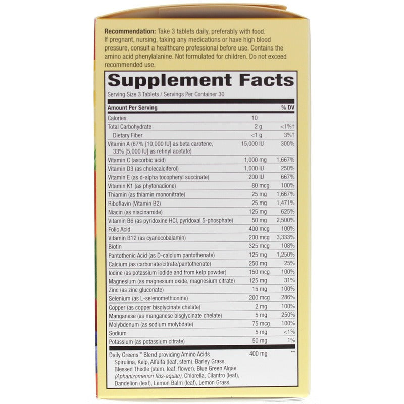 Alive Max3 Daily Multi-Vitamin No Iron Added, 90 Tablets, by Natures Way, image #2