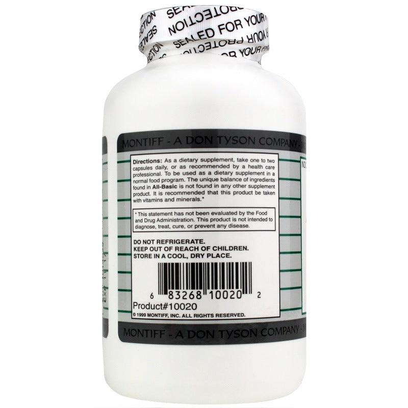 All-Basic 677 Mg, 200 Capsules, by Montiff, image #3