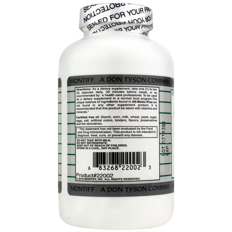 All-Basic-Plus 750 Mg, 200 Capsules, by Montiff, image #3