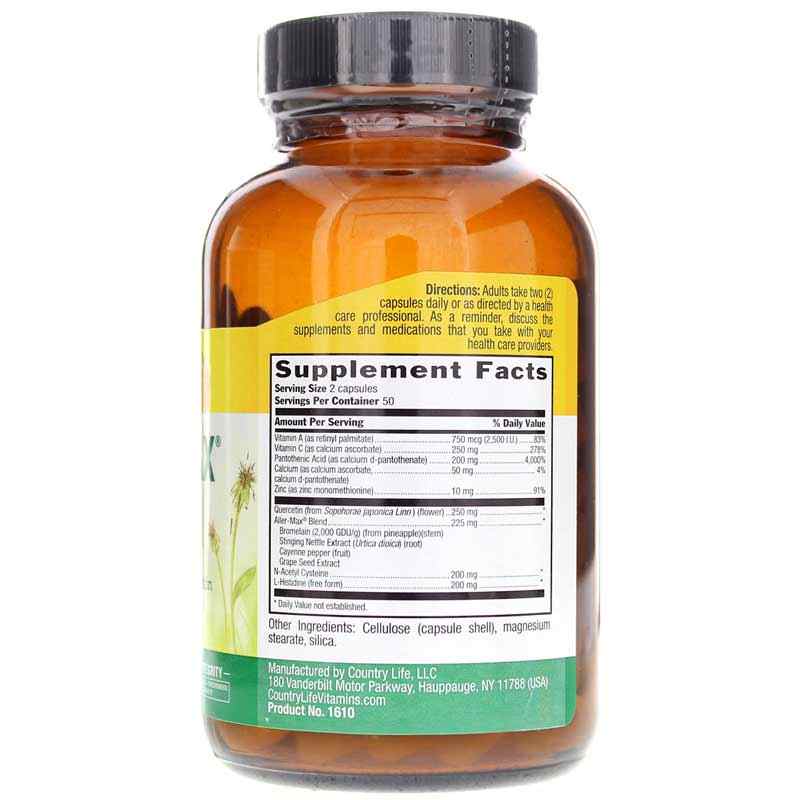 Aller-Max, 100 Vegan Capsules, by Country Life, image #2