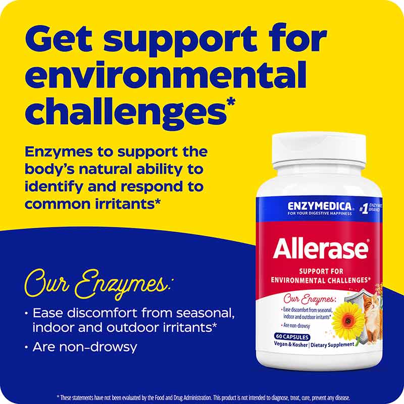 Allerase, 60 Capsules, by Enzymedica, image #3