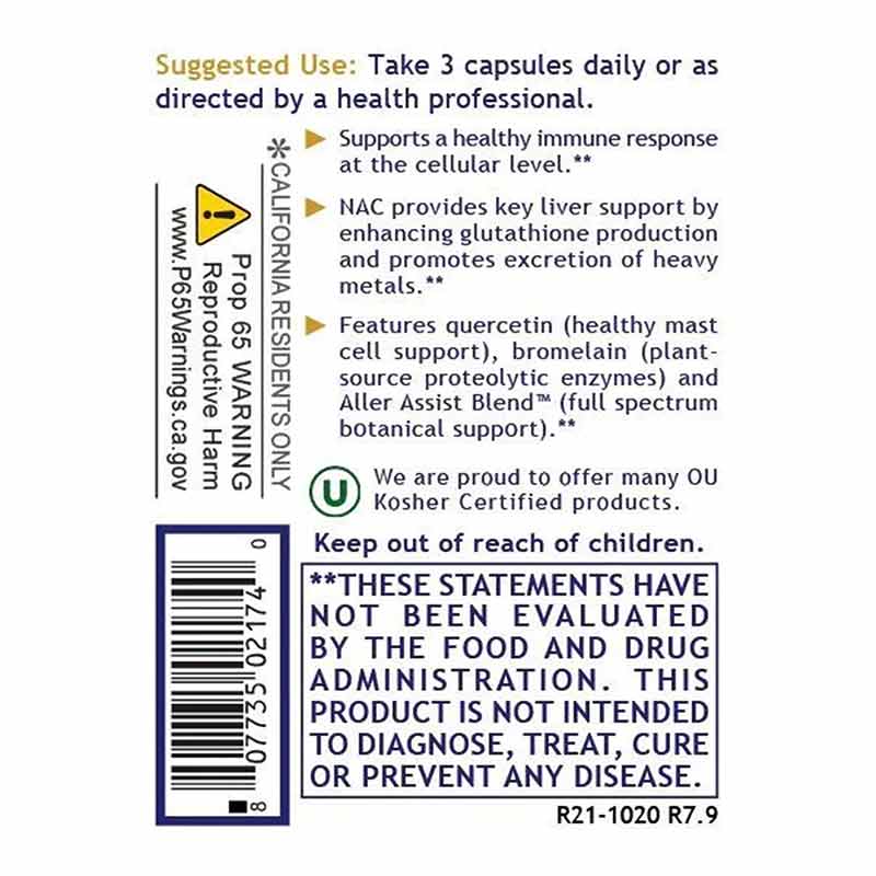 AllerCaps Immune Support, by Premier Research Labs, image #3