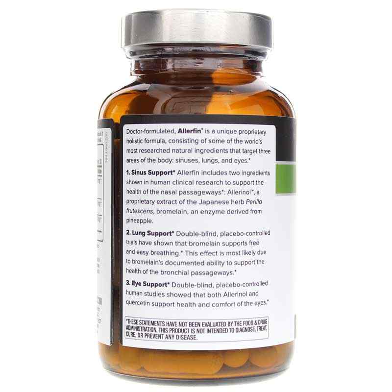 Allerfin with Allerinol Quercetin and Bromelain, by Quality Of Life, image #3