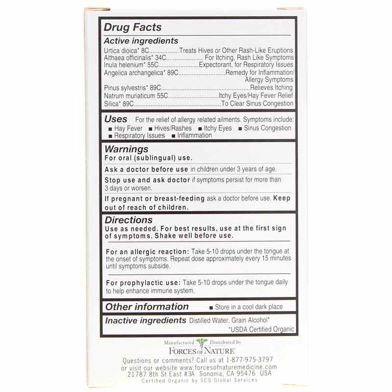 Allergy Organic Maximum Strength, by Forces Of Nature, image #3