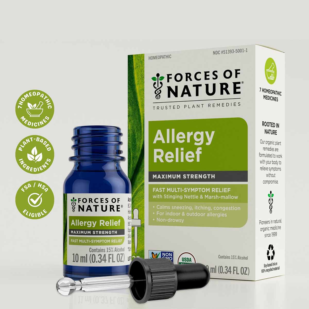 Allergy Relief Maximum Strength, .34 Oz, by Forces Of Nature