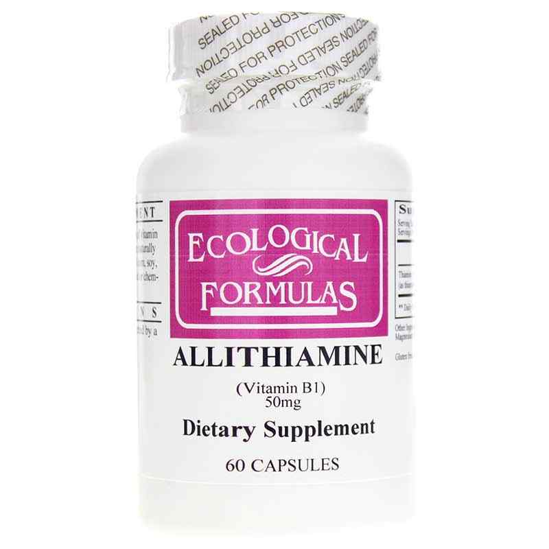 Allithiamine Vitamin B1 50 Mg, 60 Capsules, by Ecological Formulas