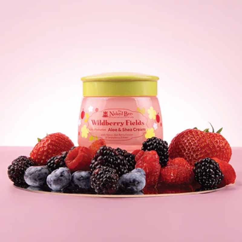 Aloe & Shea Cloud Cream, Wildberry Fields, by Naked Bee