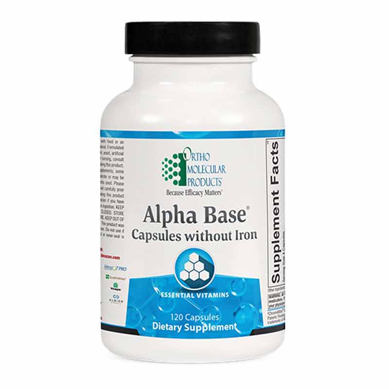 Alpha Base Capsules without Iron, Ortho Molecular – Professional ...